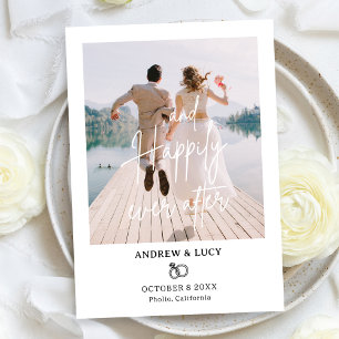 Modern photo wedding announcement