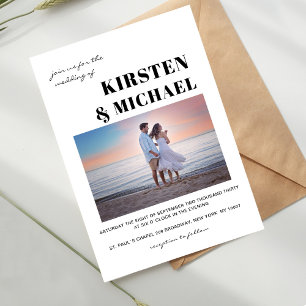 Modern photo wedding card