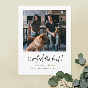 Modern Photo Wedding Elopement Announcement Postcard