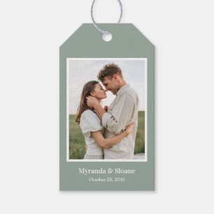 Modern Photo Wedding Gift Tags