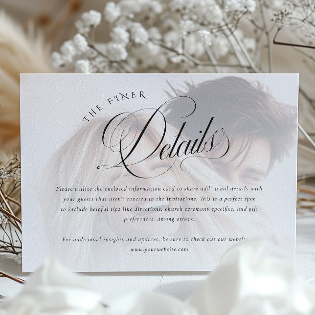 Modern Photo Wedding Information Card (Creator Uploaded)