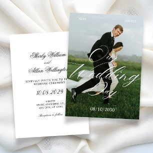 Modern photo wedding invitation