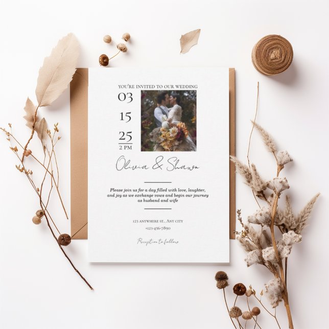 Modern Photo Wedding Invitation (Creator Uploaded)