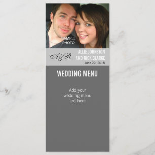 Modern Photo Wedding Menu Cards
