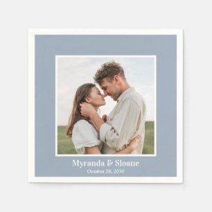 Modern Photo Wedding Napkin