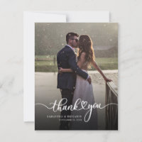 Modern Photo Wedding Photo Thank You