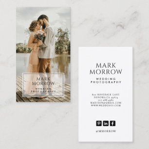 Modern Photo Wedding Photographer Business Card