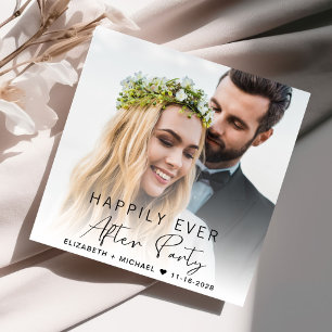 Modern Photo Wedding Reception Invitation