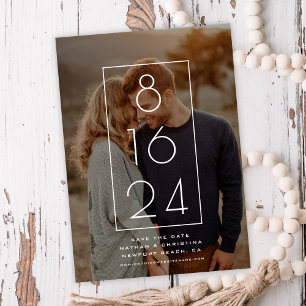 Modern Photo Wedding Save The Date Announcement