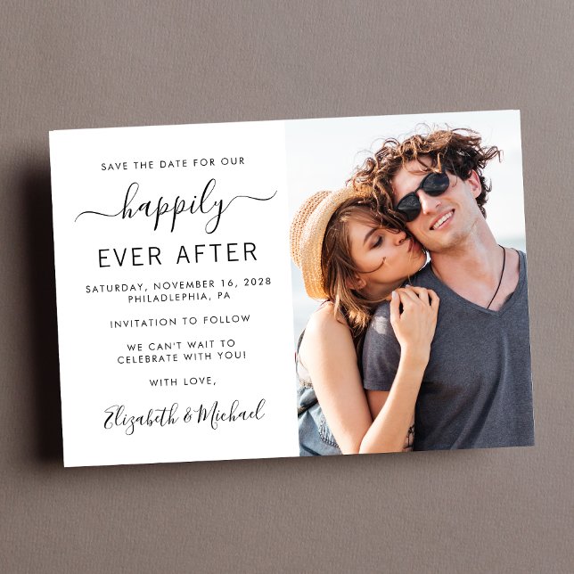 Modern Photo Wedding Save The Date Announcement Postcard (Creator Uploaded)