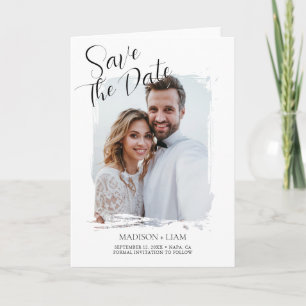 Modern Photo Wedding Save the Date Card