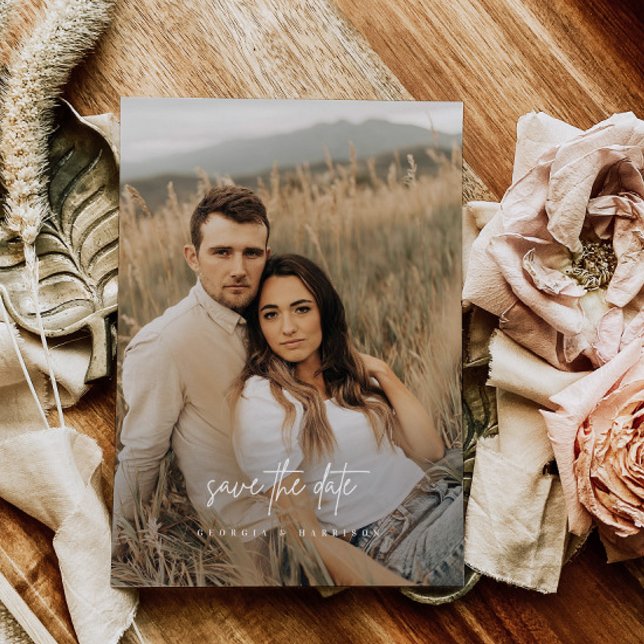 Modern Photo Wedding Save The Date Card Invitation (Creator Uploaded)