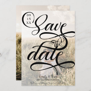 Modern Photo Wedding Save the Date Invitation