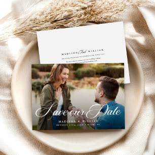 Modern Photo Wedding Save The Date Invitation
