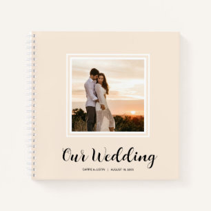 Modern Photo Wedding Spiral Guest Book