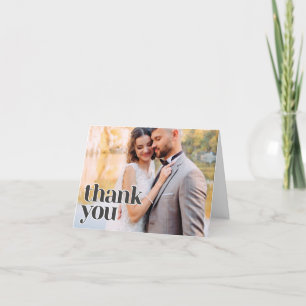 Modern Photo Wedding Thank You Card