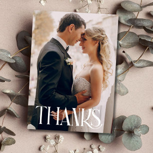 Modern Photo Wedding Thank You Card