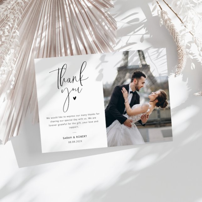 modern photo wedding thank you card (Creator Uploaded)