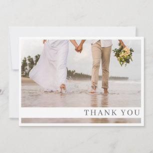Modern Photo Wedding Thank You Card