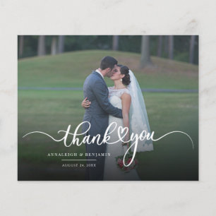 Modern Photo Wedding Thank You Card