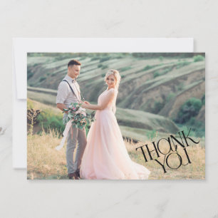 Modern Photo Wedding Thank You Card