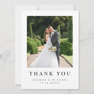 Modern Photo Wedding Thank You Card Personalised