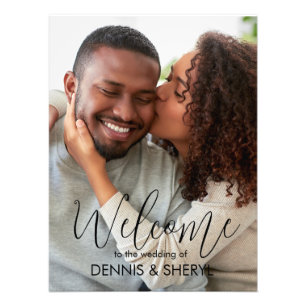 Modern Photo Wedding Welcome Sign