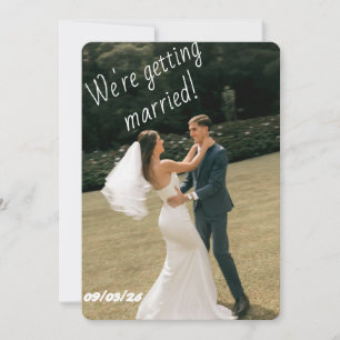 Modern Photo We're Getting Married Wedding Invitation