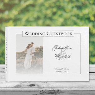 Modern Photo with Overlay Wedding Guest Book