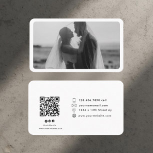 Modern Photo with QR Code Professional Business Card