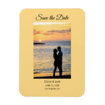 Modern Photo Yellow Orange Save The Date