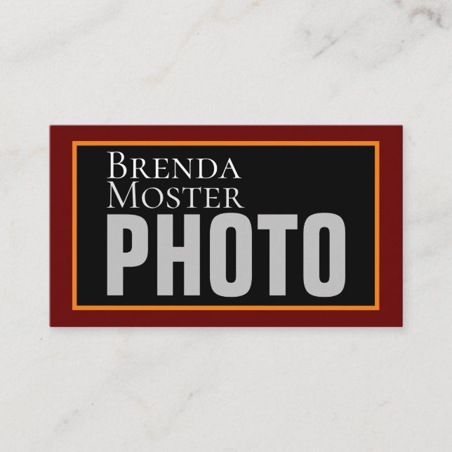 Modern Photographer Artist Creative Social Media Business Card (Front)