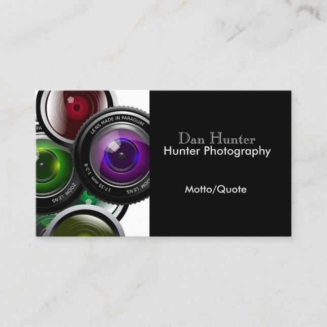 Modern Photographer  Business Card (Front)