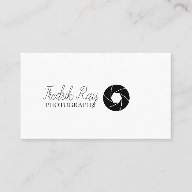 Modern Photographer Business Card (Front)
