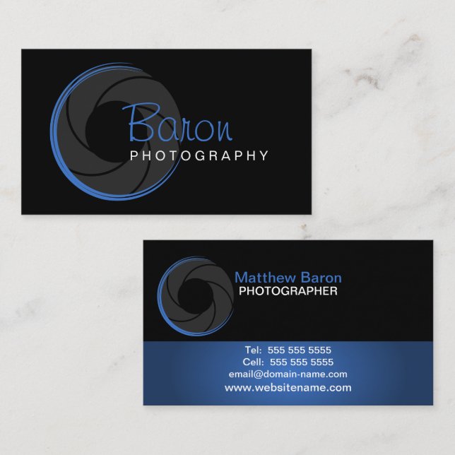 Modern Photographer Business Card (Front/Back)