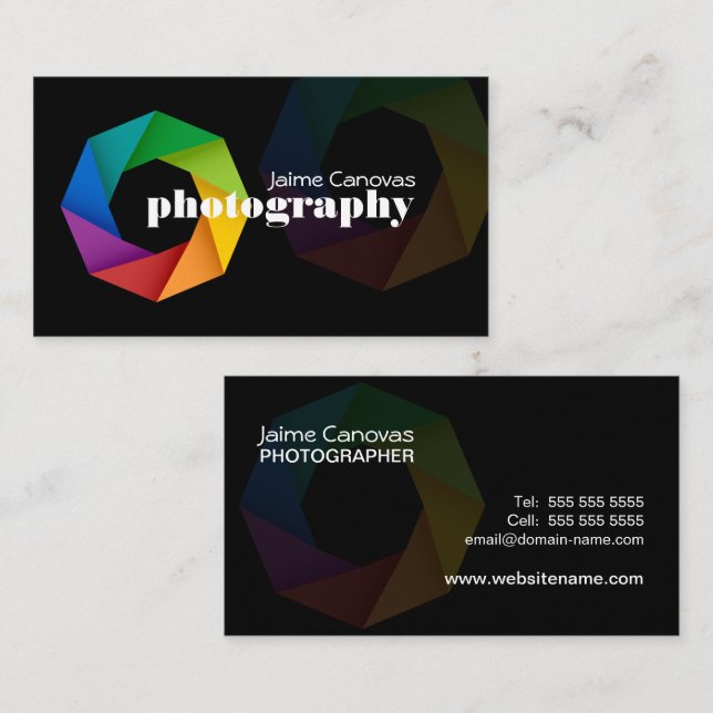 Modern Photographer Business Card (Front/Back)