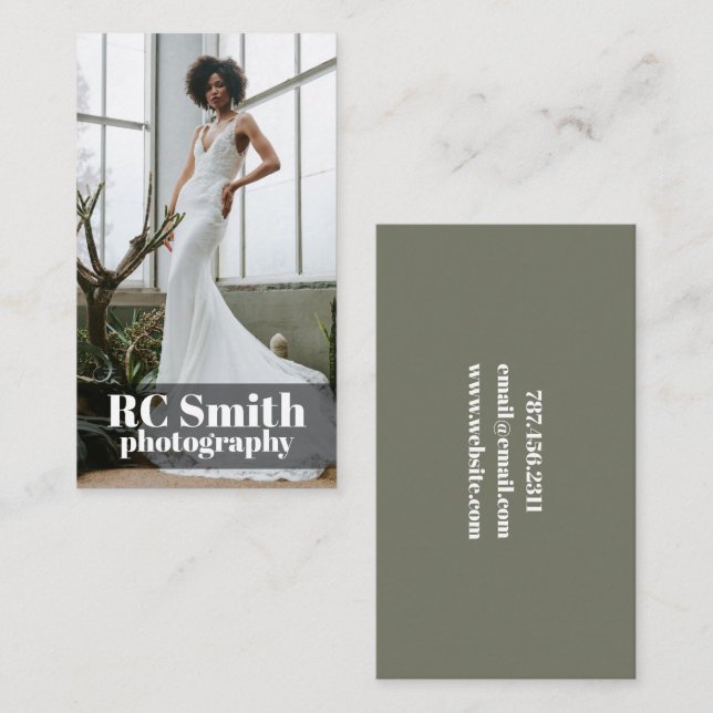 Modern Photographer Business Card (Front/Back)