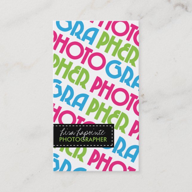 Modern Photographer Business Cards (Front)