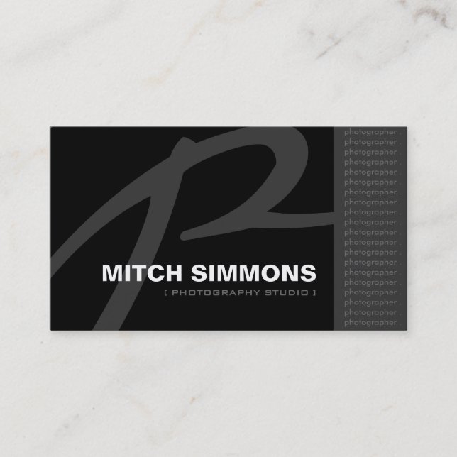 Modern Photographer Business Cards (Front)