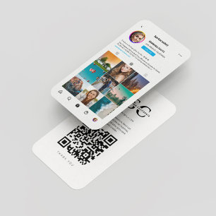 Modern Photographer Photography Instagram Grid  Business Card