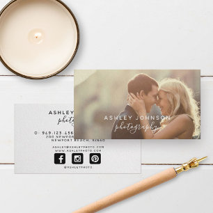 Modern Photographer Script Social Media Photo Business Card