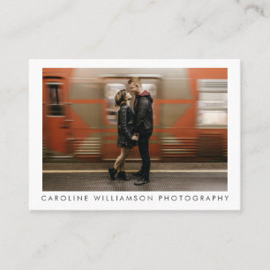 Modern Photography Business Large Photo Stylish Business Card