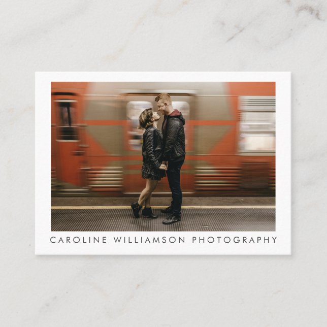 Modern Photography Business Large Photo Stylish Card (Front)