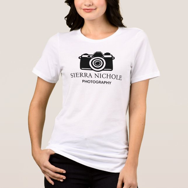 Modern Photography Camera Black Tri-Blend Shirt (Front)