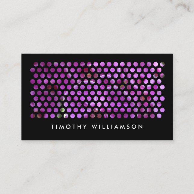 Modern Photography Circles Pattern Social Media II Business Card (Front)