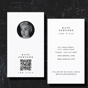 Modern Photography Minimal Simple Photo Business Card