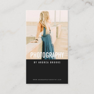 Modern photography professional photographer black business card