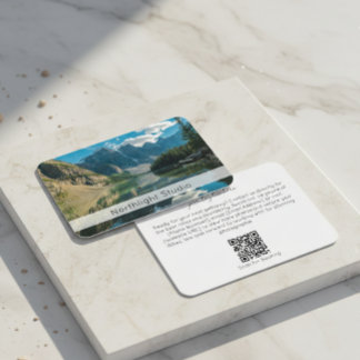 Modern Photography QR Code Camera Photographer Business Card