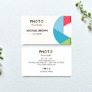 Modern Photography Studio Business Card Minimal