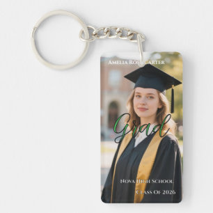 Modern PhotoPop Collage Graduation Party Key Ring